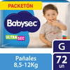 PAÑALES BABYSEC ULTRASEC TALLA G