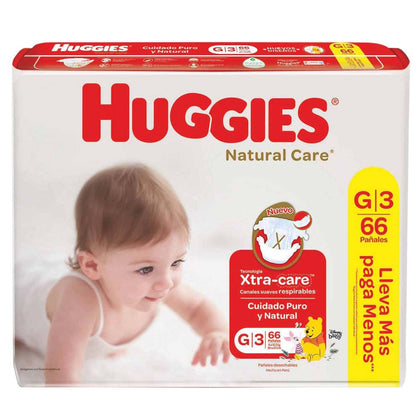 PAÑALES HUGGIES NATURAL CARE S/E TALLA G