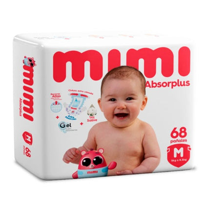 PAÑALES MIMI ABSORPLUS TALLA M