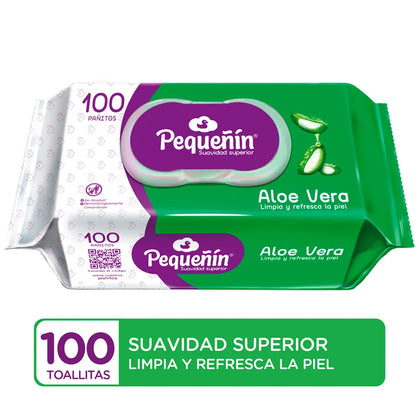 PAÑITOS HUMEDOS WIPES PEQUEÑIN ALOE NATURAL