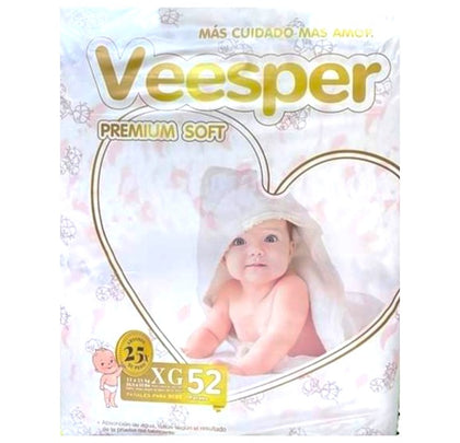 PAÑALES VEESPER PREMIUM SOFT TALLA XG