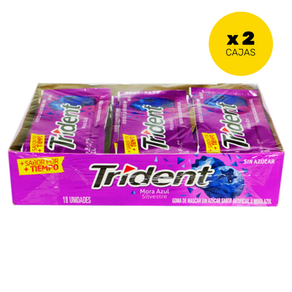 CHICLET TRIDENT MORA AZUL