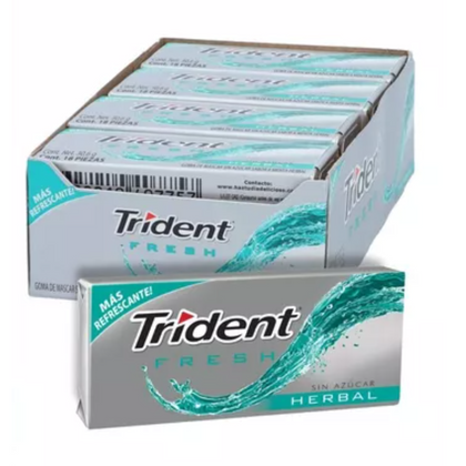 CHICLET TRIDENT FRESH HERBAL