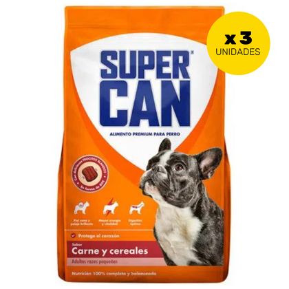 SUPERCAN ADULTOS RAZAS PEQUEÑAS CARNE Y CEREALES COMIDA PARA MASCOTAS