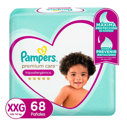 PAÑALES PAMPERS PREMIUM CARE TALLA XXG