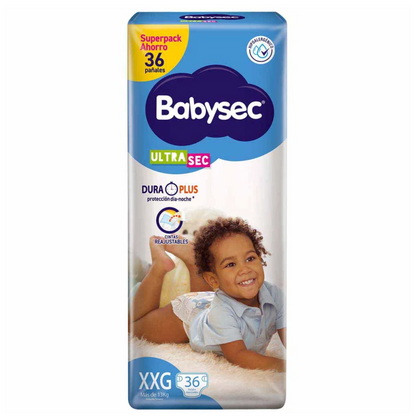 PAÑALES BABYSEC ULTRASEC TALLA XXG