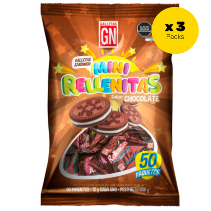 GALLETAS MINI RELLENITAS GN CHOCOLATE