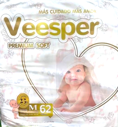 PAÑALES VEESPER PREMIUM SOFT TALLA M